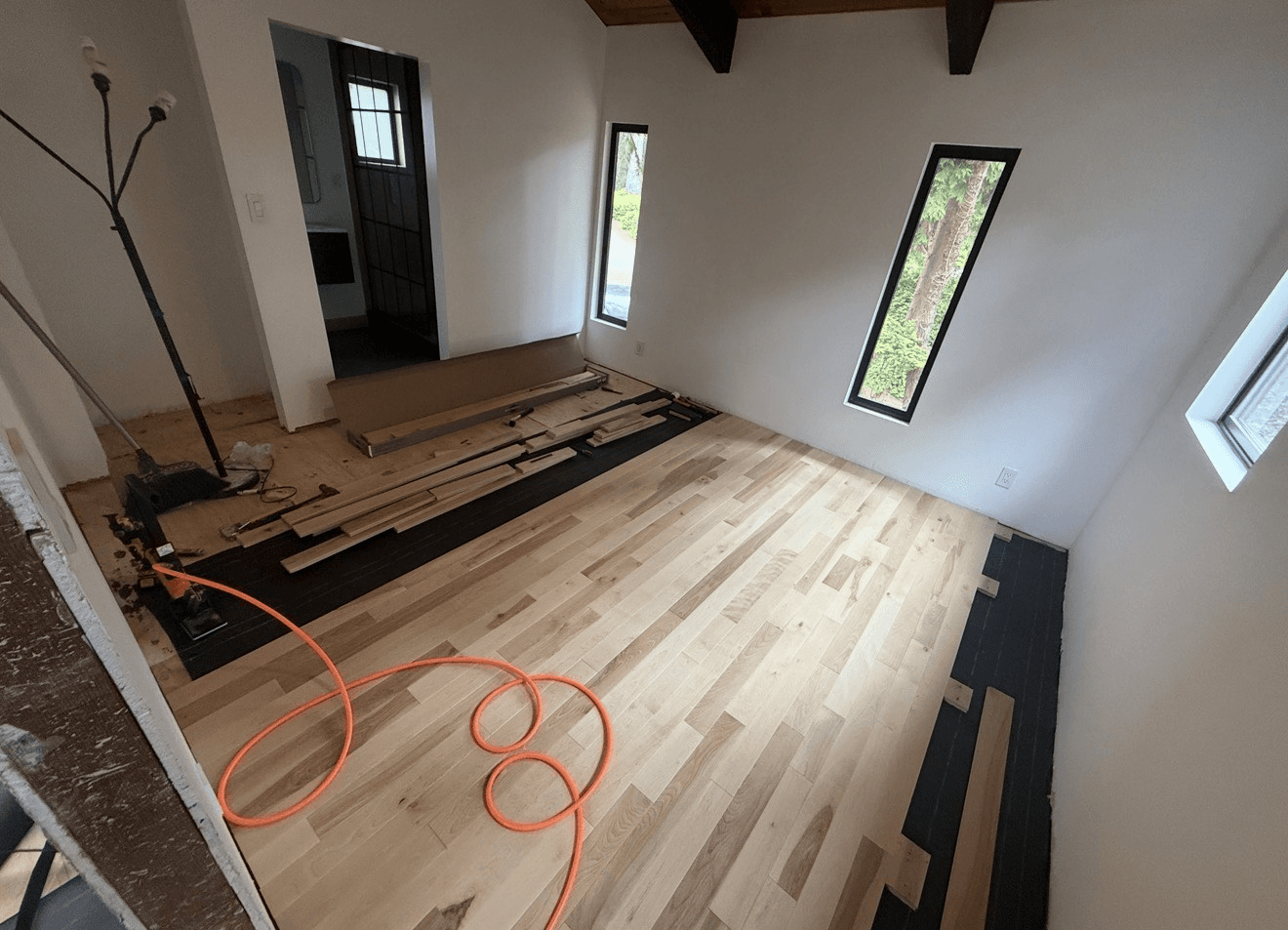 Hardwood plank detail close-up