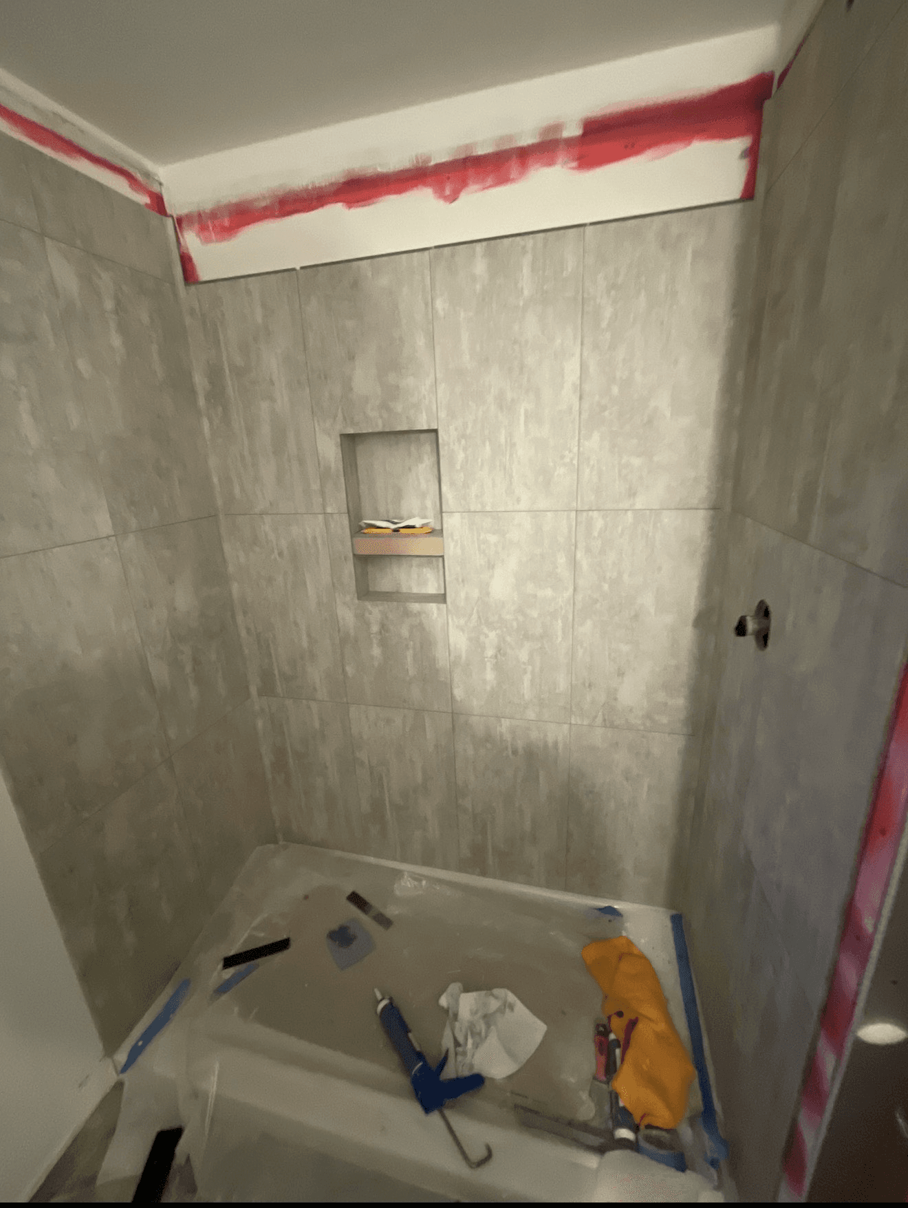 Finished luxury vinyl plank flooring