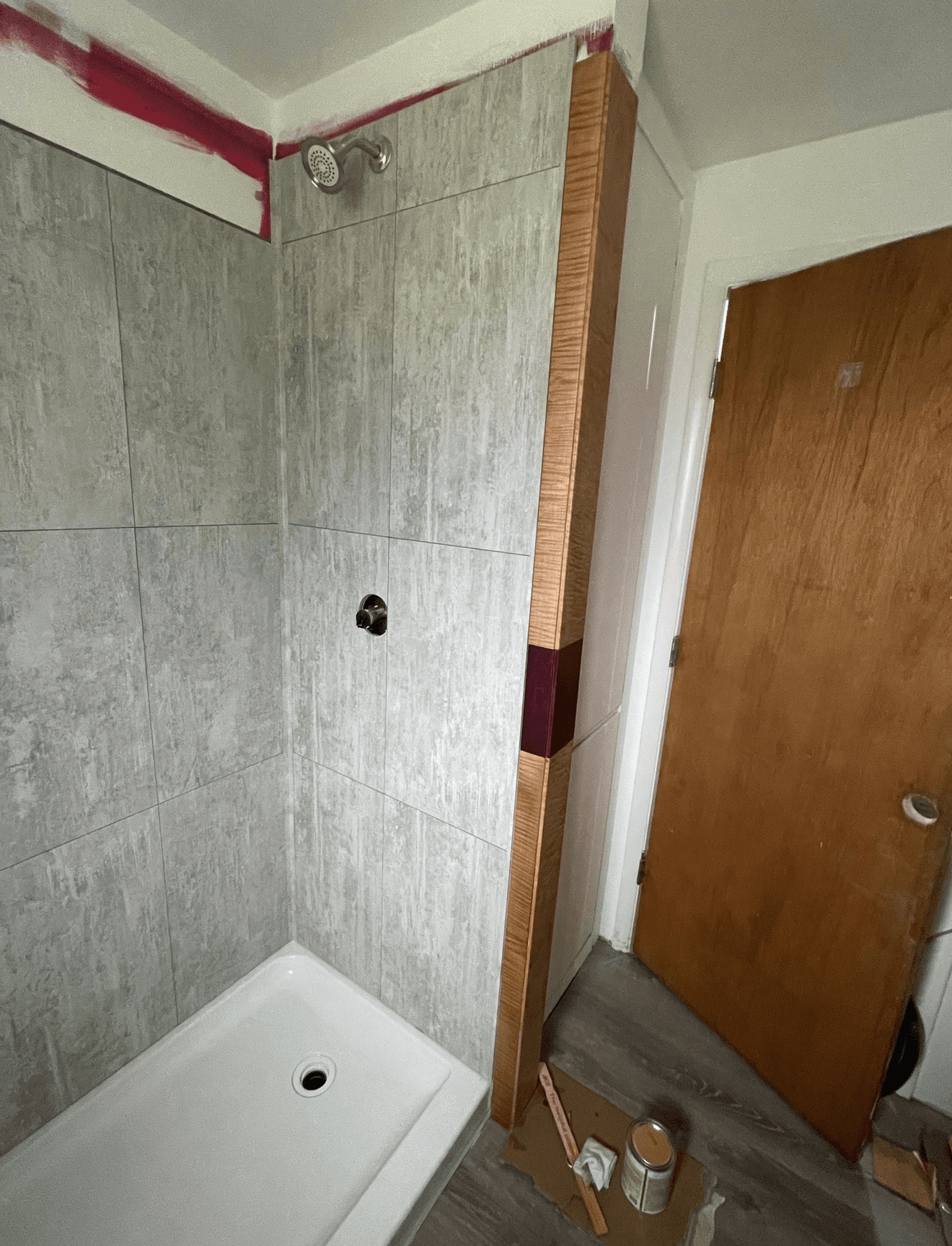 Luxury vinyl plank detail and trim